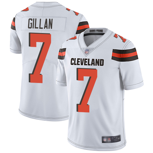 Cleveland Browns Jamie Gillan Men White Limited Jersey #7 NFL Football Road Vapor Untouchable